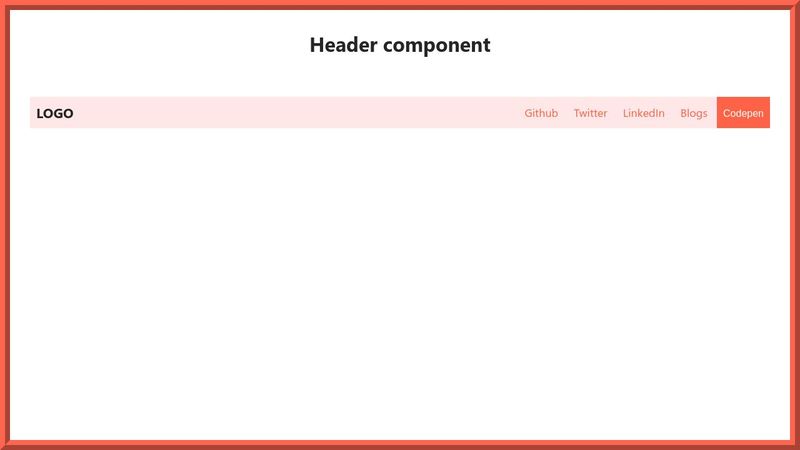 Header component example