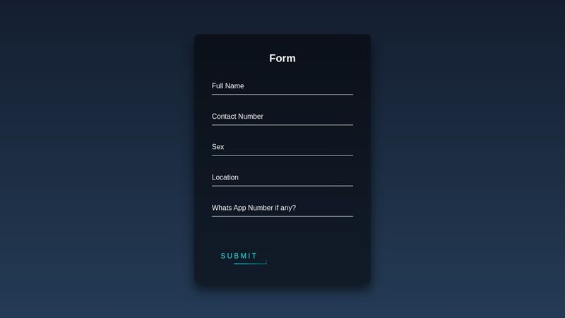 Login Form with floating placeholder and light button
