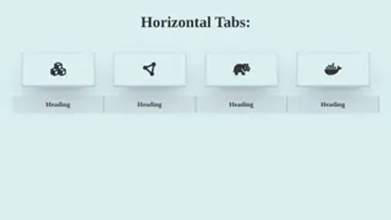 horizontal tabs html css codepen