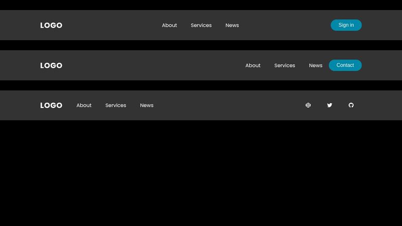 Navbar Styles List