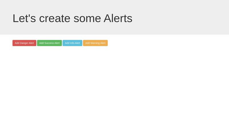 Generate Bootstrap Alerts with Javascript