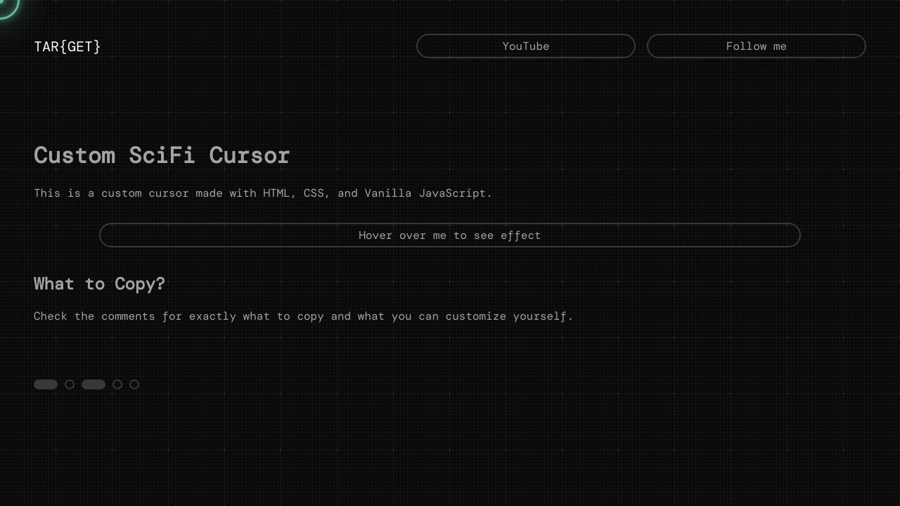 Pens tagged 'custom cursor' on CodePen