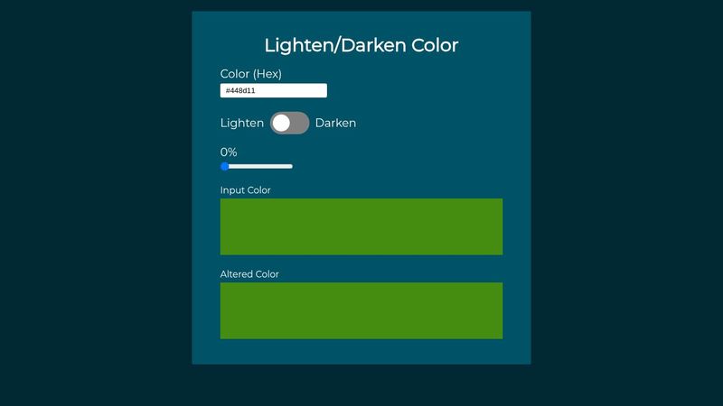 Lighten/Darken Color Tool