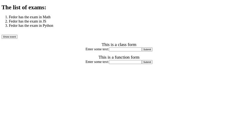 React List and Form