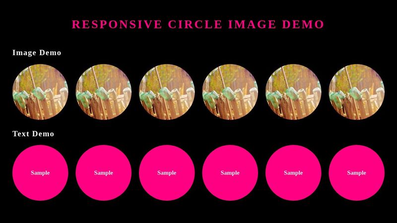 Css Responsive Circle Image