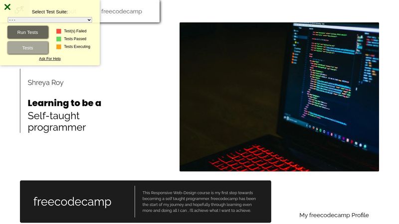 personal portfolio (freecodecamp)