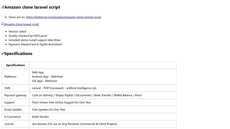 Amazon clone laravel script