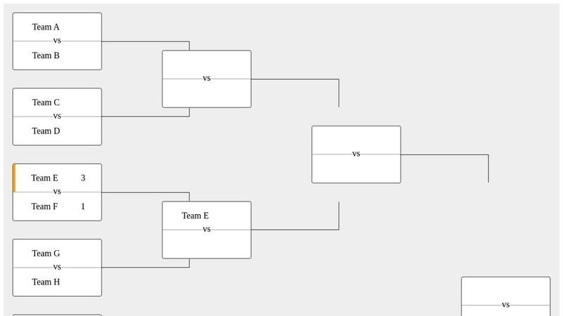 Tournament Bracket JS