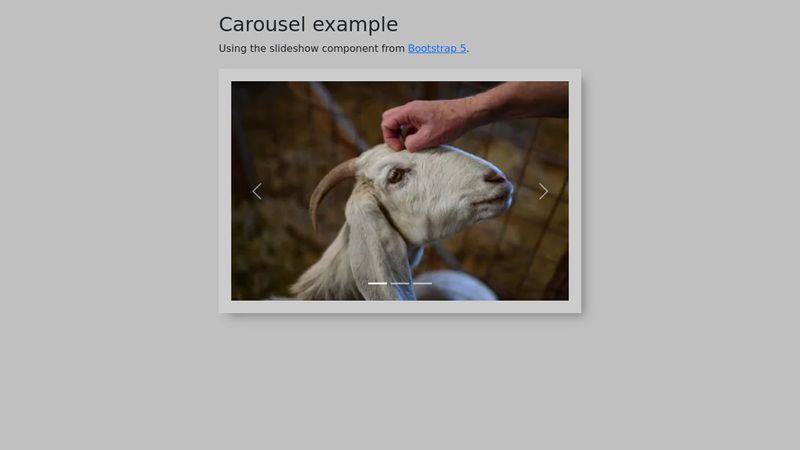 Bootstrap 5 Carousel Example