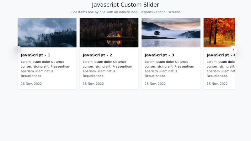 JavaScript Custom Slider image.