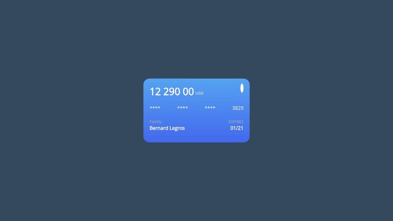 Beautiful Bank Card in HTML & CSS - Frenchcoder