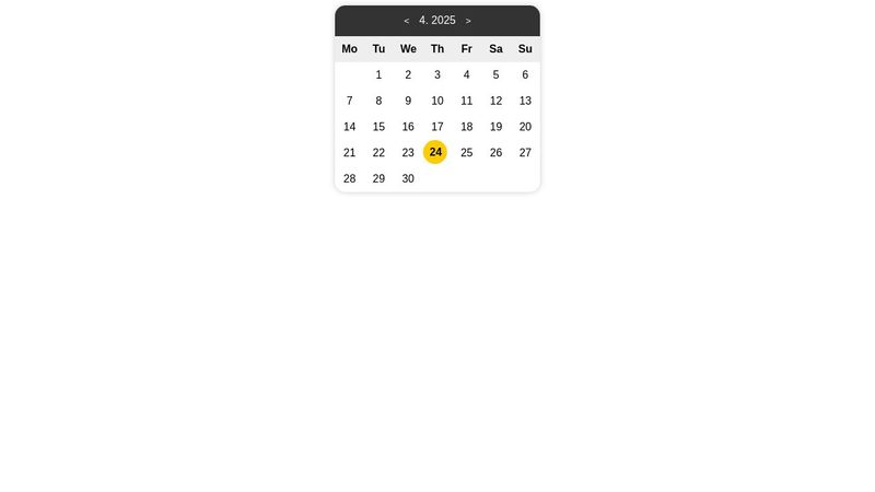 simple calendar