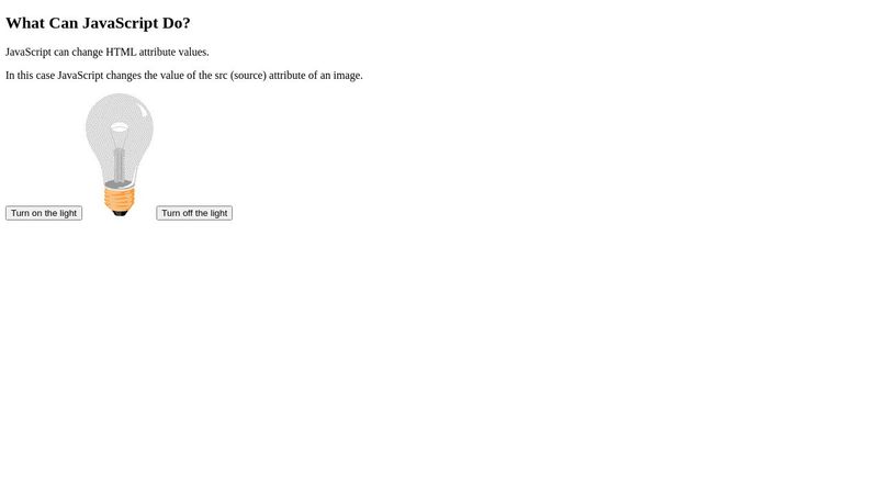 JavaScript Bulb On-Off Project