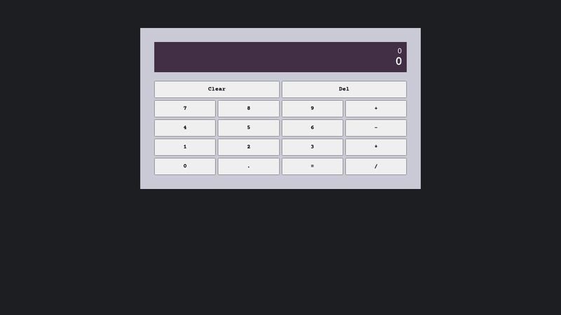 Javascript Calculator