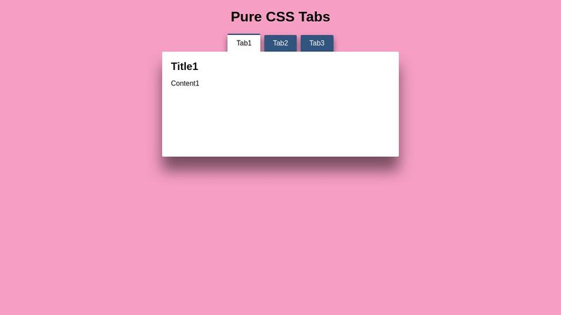Pure CSS Tabs