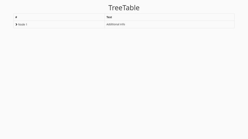 Treeview Table Structure