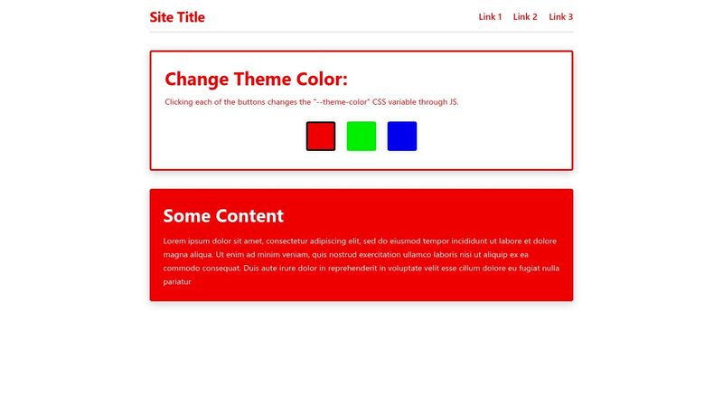 CSS Variables Demo