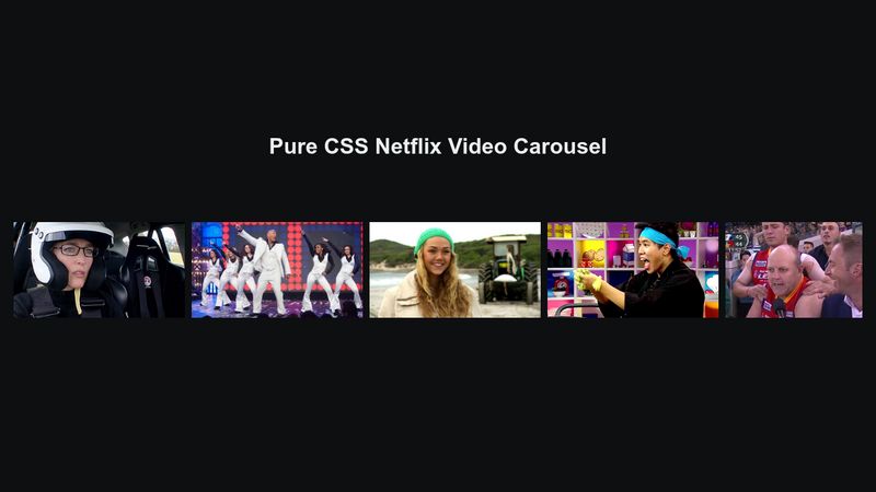 Pure CSS Netflix Video Carousel