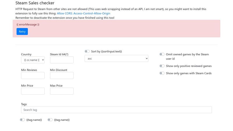 Steam Sales Checker steam-sales-checker