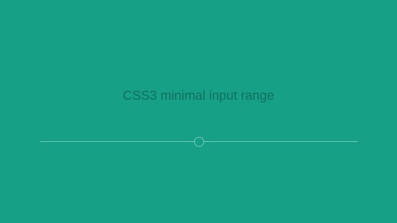 Minimal input range styling (CSS only)