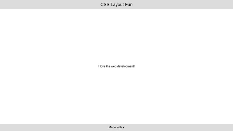 CSS Layout Exercise (solution)