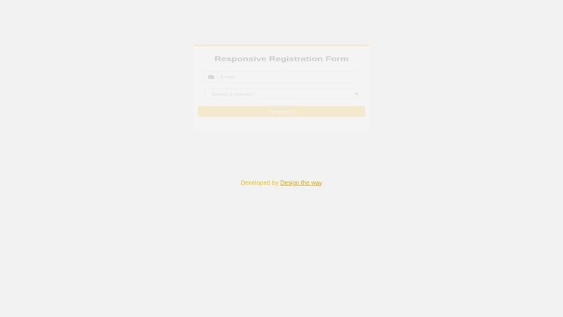 Responsive Registration Form