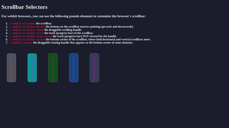Learn Scrollbar Styling in CSS