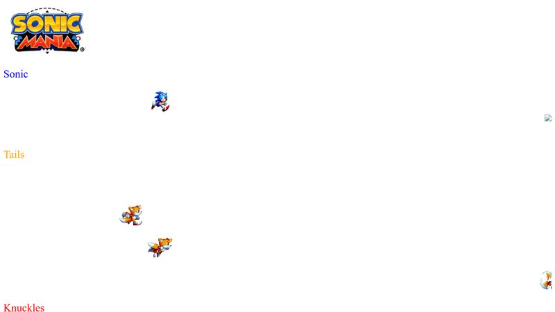 sonic tails sprites