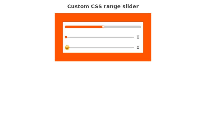 Custom CSS Range slider