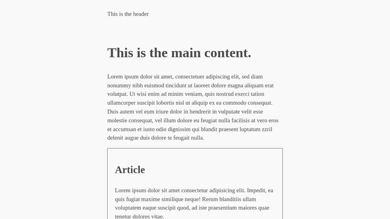 Modern CSS - Basic HTML with CSS