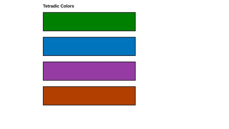 Tetradic colors using relative color syntax in OKLCH color space
