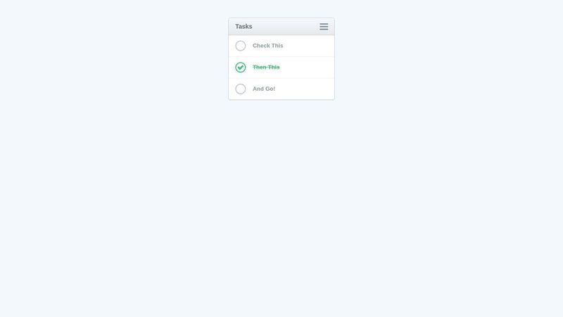CSS Awesome Task List Check Box