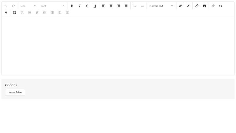 Insert Table dynamically in HTMLEditor