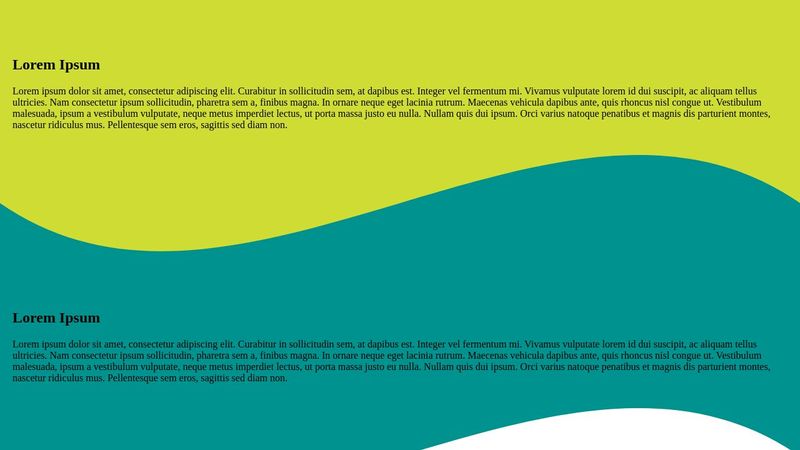 Section Wave CSS With SVG