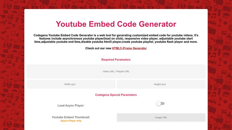 Youtube Embed Code Generator