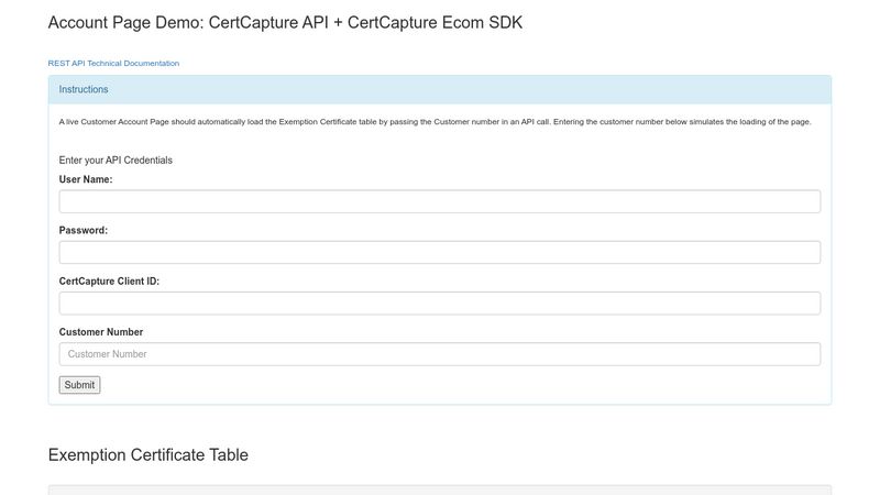 Account Page Demo: CC API + CC Ecom SDK (sandbox)