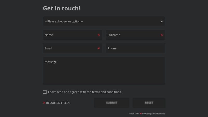 Stylish Contact Form with HTML, CSS, and JS image.