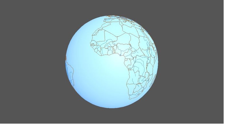 3D Map Sphere using Three.js