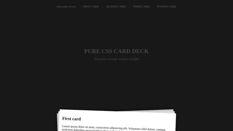 Pure CSS Cards
