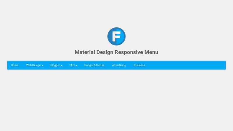 Material Design Responsive Menu