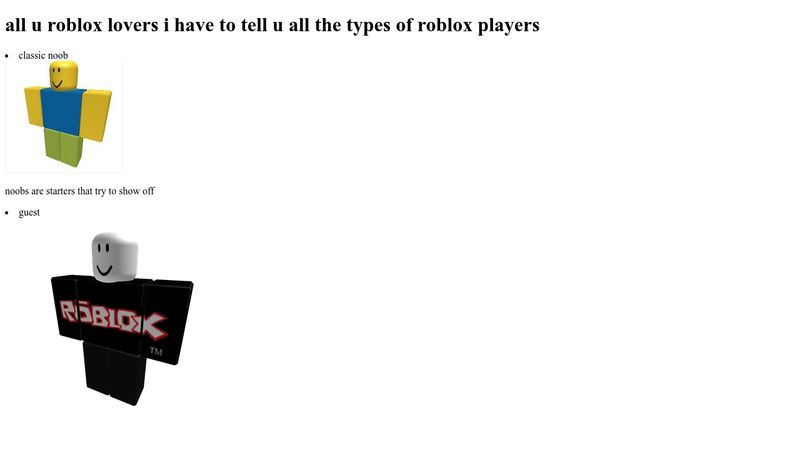 Do you like noobs in Roblox? - Quora