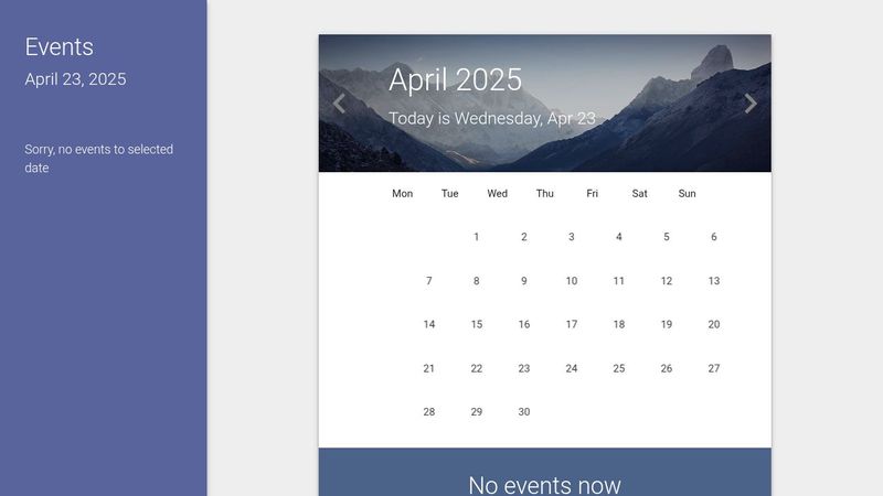 Responsive calendar with events