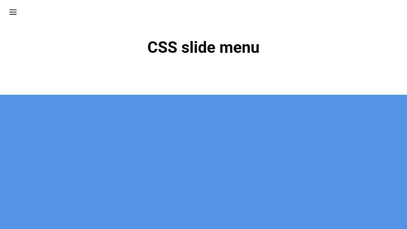 CSS slide menu