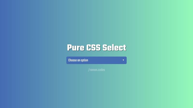 Pure CSS Select