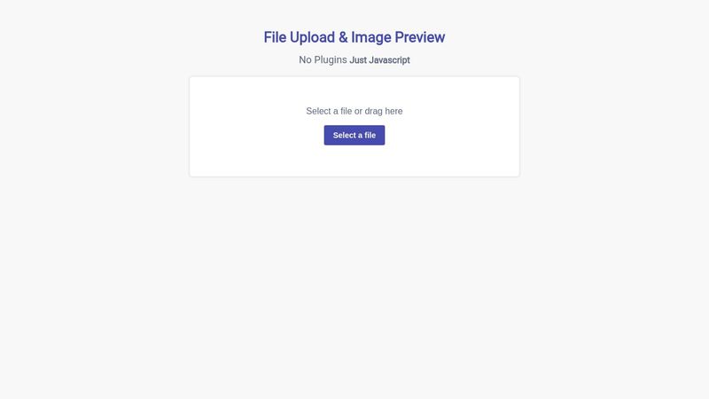 File Upload & Image Preview