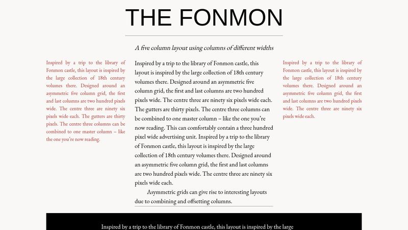 text layout with CSS Grid module