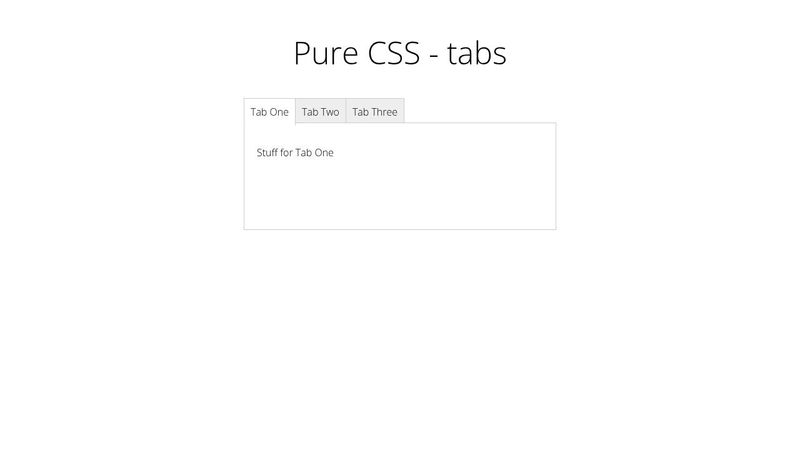 Pure CSS tabs