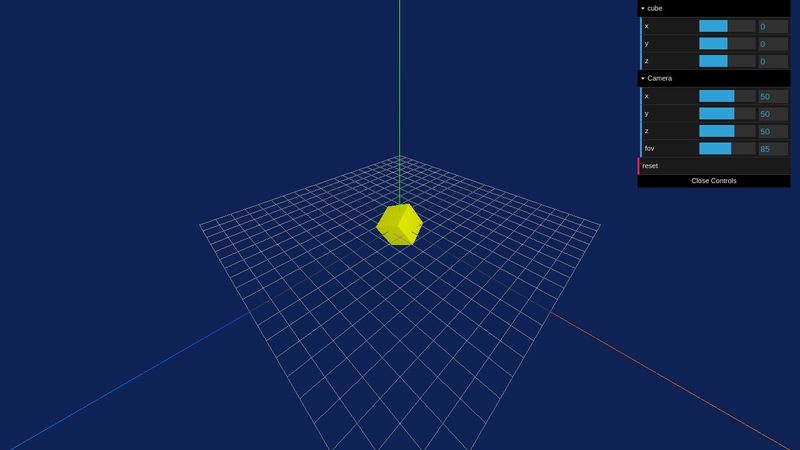 three.js camera setting