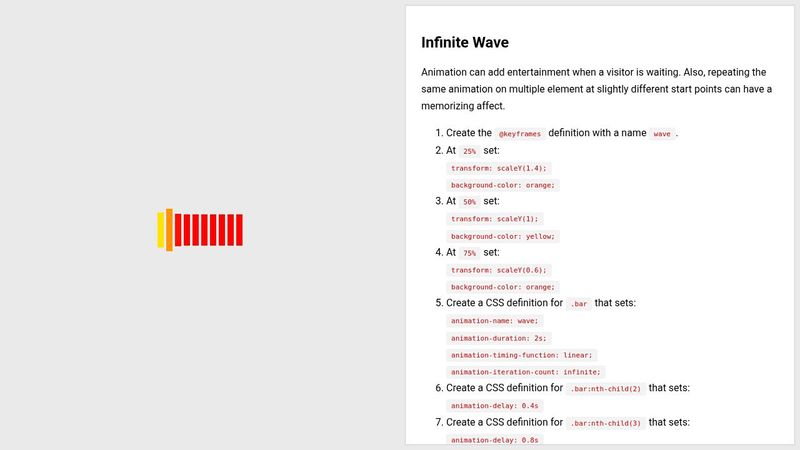 CSS Animation - Infinite Wave
