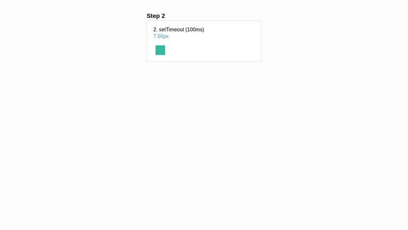 JavaScript animation loop - step 2